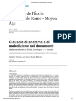 (Feniello - Martin, Clausole di anatema e di maledizione nei documenti (Italia meridionale e Sicilia, Sardegna, x-xii secolo))