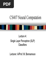 P1 - Single Layer Feed Forward Networks