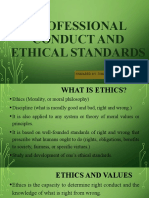 Professional Conduct and Ethical Standards: Prepared By: John Patrick B. de Jesus