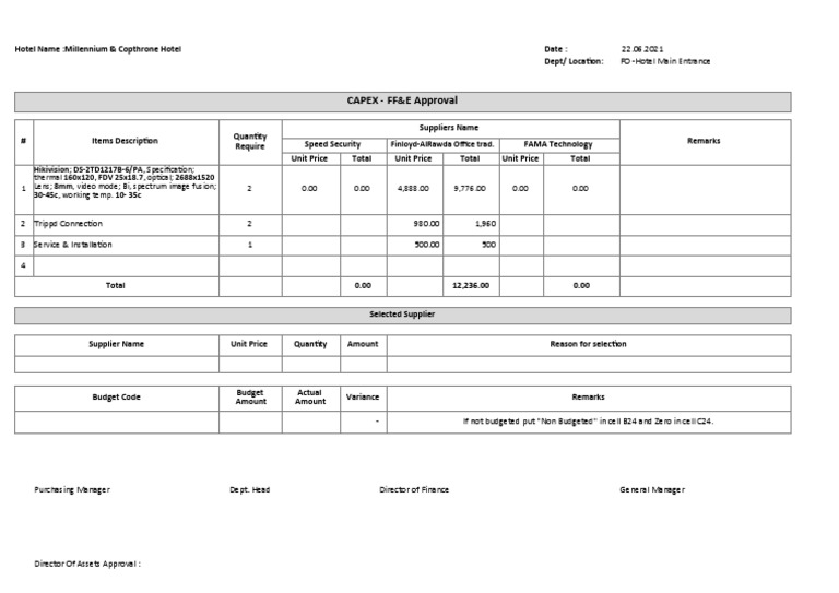 CAPEX - FFE Approval | PDF | Optics | Science