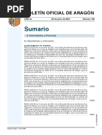 Sumario: Boletín Oficial de Aragón | PDF | Política | Esfera pública