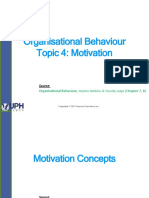 Organisational Behaviour Topic 4: Motivation: Source