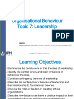 Organisational Behaviour Topic 7: Leadership: Source