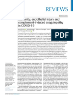 Reviews: Immunity, Endothelial Injury and Complement-Induced Coagulopathy in COVID-19