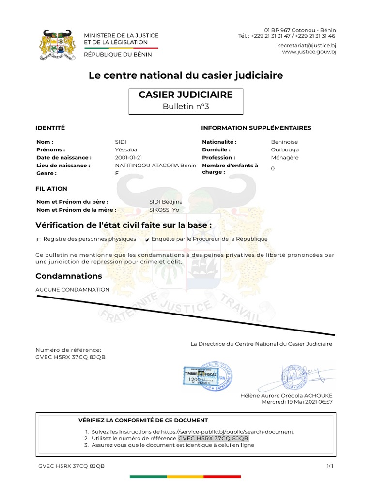 Casier Judiciaire | PDF | Crime et violence | Thriller policier