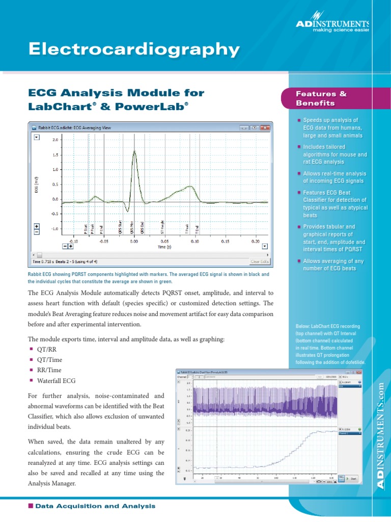 Electrocardiography Ecg Analysis Module For Labchart & Powerlab PDF