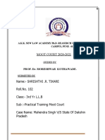 Moot Court 2020-2021: Prof. Dr. Moreshwar Kothawade