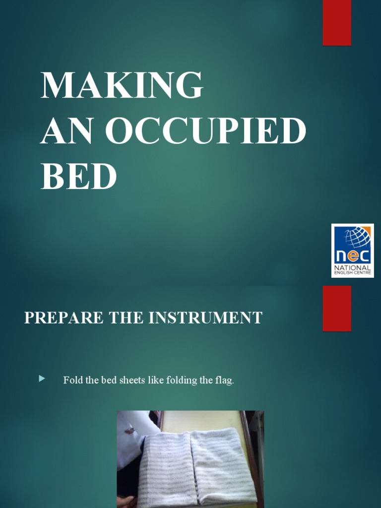 MAKING An Occupied BED PDF