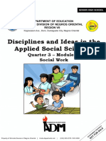 Disciplines and Ideas in The Applied Social Sciences: Quarter 3 - Module 5: Social Work