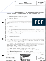 Solos  determinação dos limites de consistência  NP 143 1969