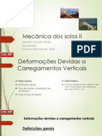 Mecânica Dos Solos II - Aula5 - Deformações - Devidas - Carregamentos - Verticais