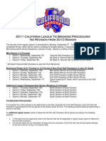2011 California League Playoff Schedule
