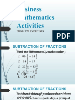 Business Mathematics Activities