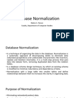 Database Normalization: Ruben A. Parazo Faculty, Department of Computer Studies