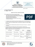 Division Memorandum - s2021 - 288