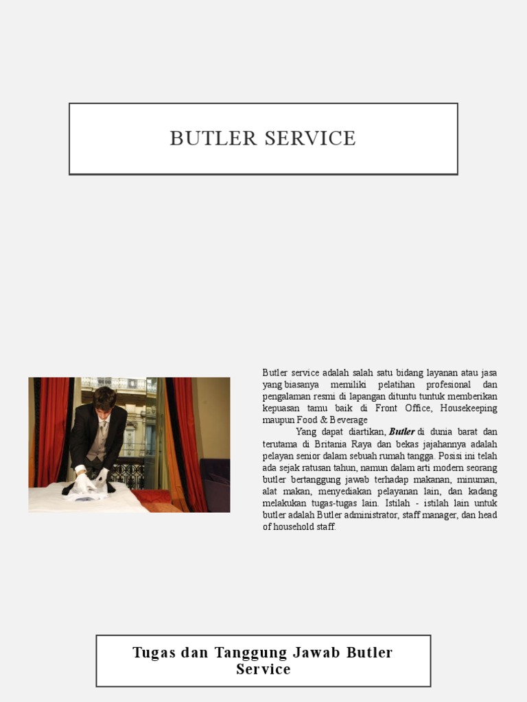 Butler Service | PDF