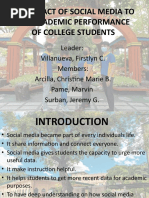 The Impact of Social Media To The Academic Performance of College Students