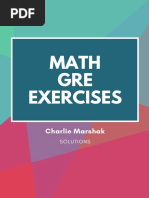 Math GRE Exercises: Charlie Marshak