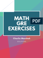 Math GRE Exercises: Charlie Marshak