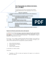 Cuentas de Banco Pymes