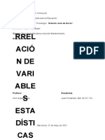 Resumen Correlacion de Variables. Juan Fernández