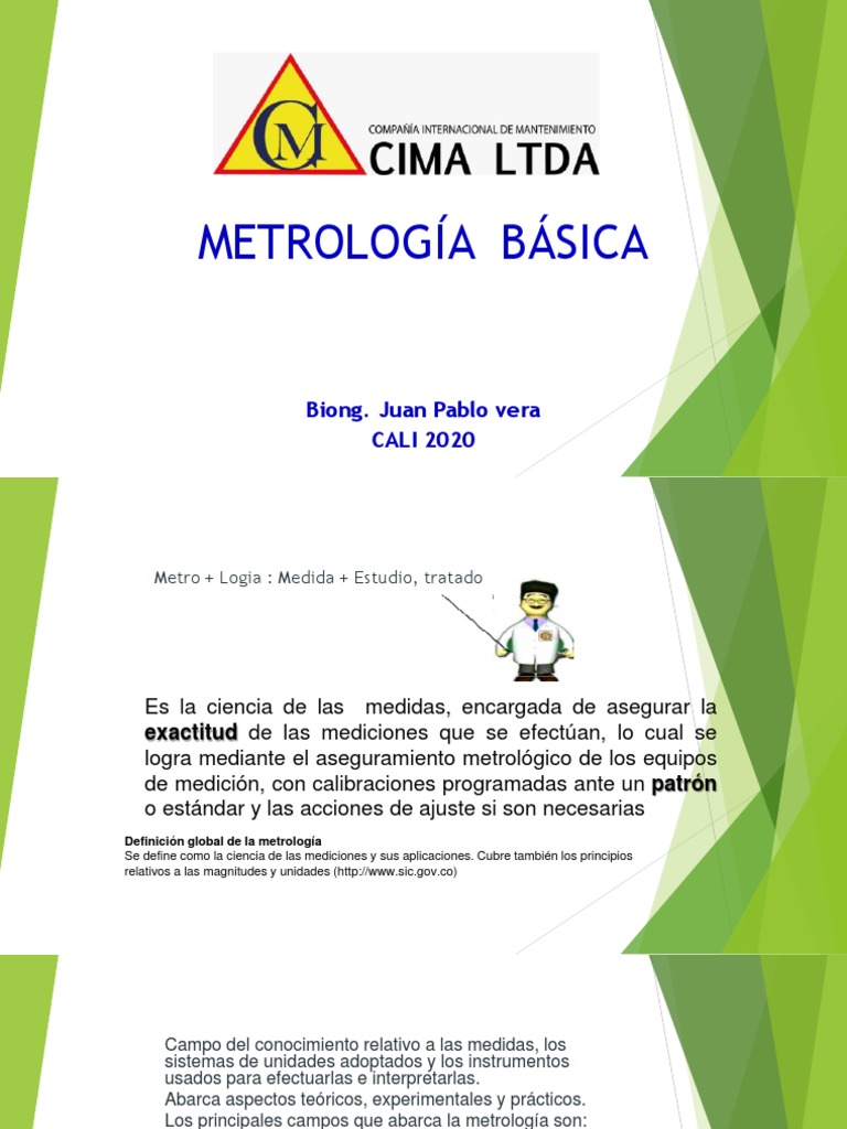 Conceptos Básicos de Metrología | PDF | Metrología | Sistema ...