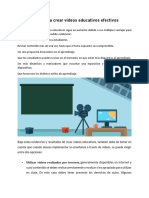 Pasos para Crear Videos Educativos Efectivos