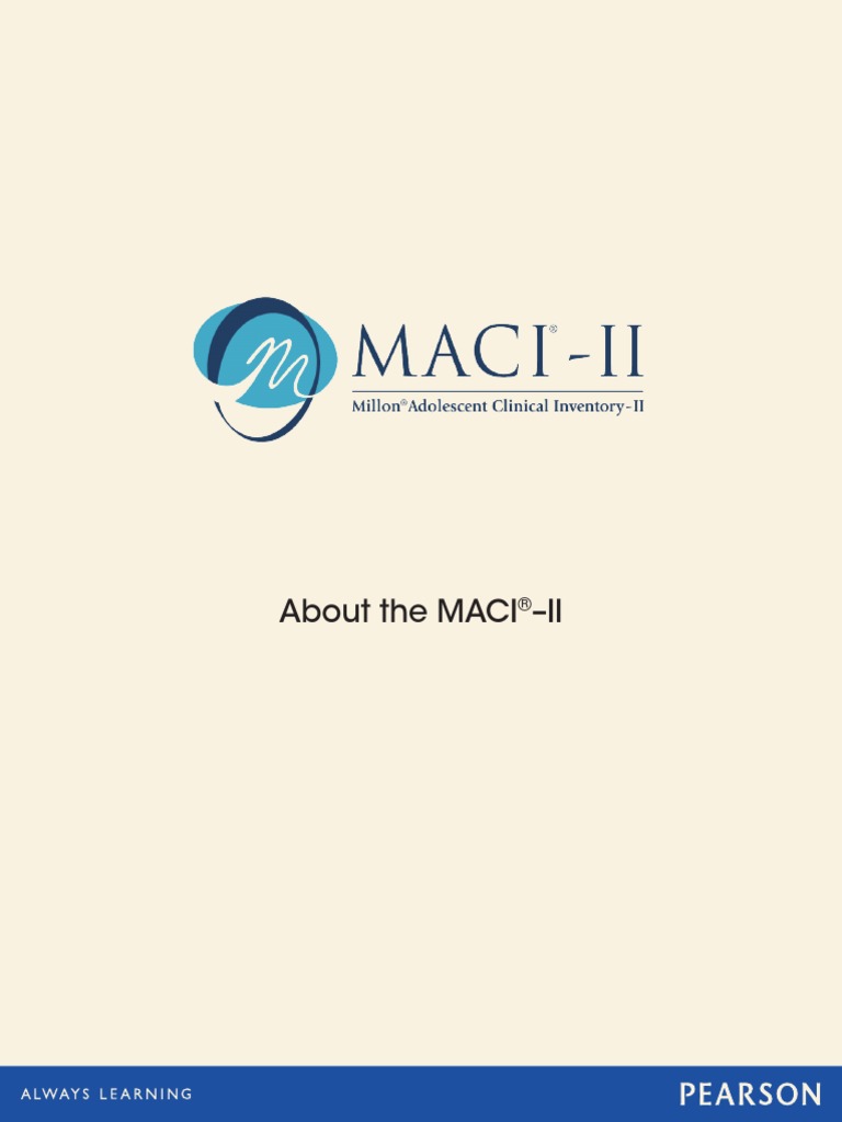 About The MACI-II | PDF | Test (Assessment) | Applied Psychology