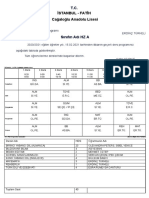 Cağaloğlu Anadolu Lisesi 2. Dönem Ders Programı