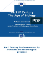OECD Forum on Global Biotechnology, Paris 12 November 2012 - Age of Biology