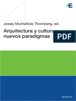 Josep Muntañola Arquitectura y Cultura Nuevos Paradigmas