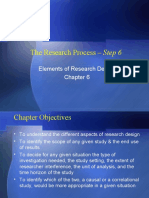 The Research Process - Step 6: Elements of Research Design