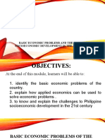 Basic Economic Problems and The Philippine Socioeconomic Development in The 21St Century
