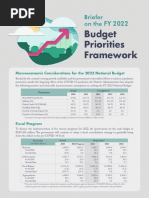 Budget Priorities Framework: Briefer On The