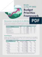 2022 Budget Priorities Framework