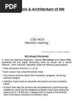 NN Models & Architecture of NN: CSE-4619 Machine Learning