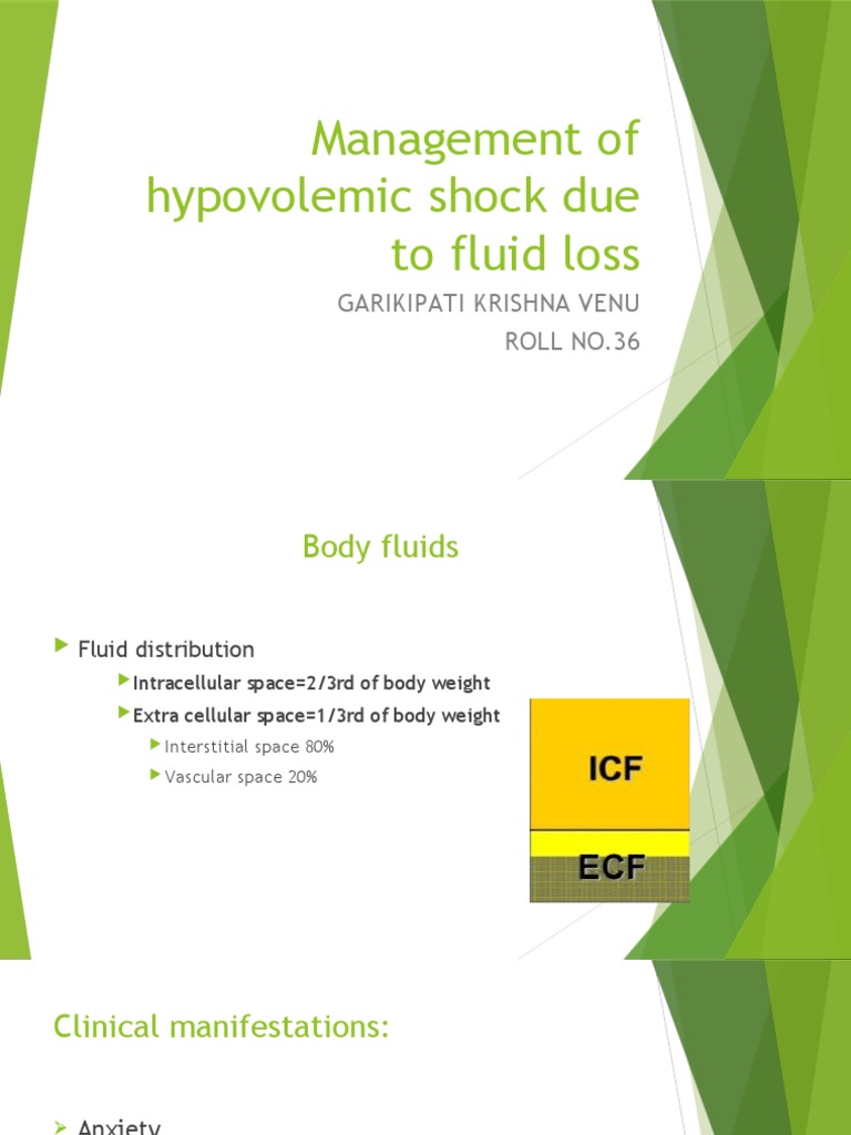 Managing Hypovolemic Shock: Fluid Therapy | PDF | Shock (Circulatory ...