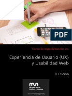 Curso Experiencia de usuario y usabilidad web. Dossier Informativo 18.19 v4
