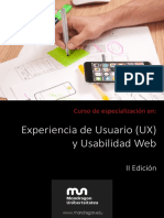 Curso Experiencia de Usuario y Usabilidad Web. Dossier Informativo 18.19 v4