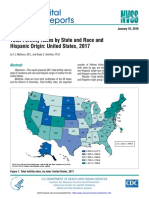 Total Fertility Rates by State and Race and Hispanic Origin: United States, 2017