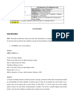 APNP 1 TAI - Atividade Avaliativa - Descritores e Concisão Textual 1 TAI I, II, III e IV