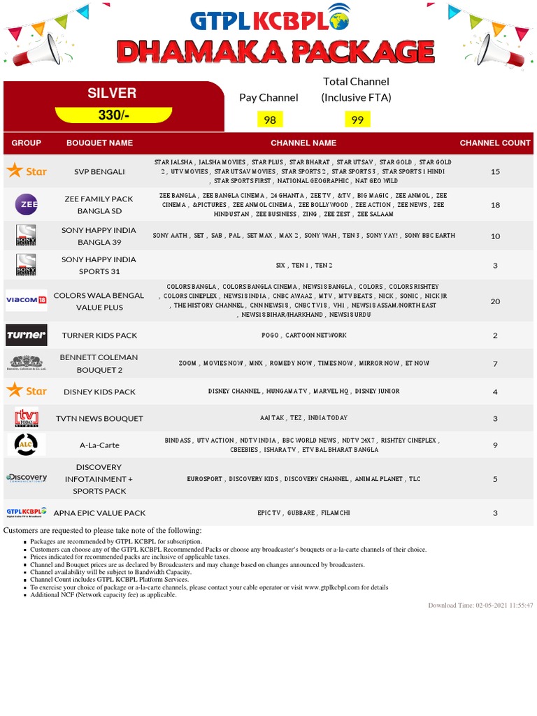 Silver: Pay Channel 98 Total Channel (Inclusive FTA) 99 | PDF | Media ...