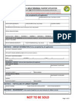 Passport - Adult Renewal Form (Simplified)