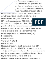 Sonatrach (Acronyme de Société Nationale Pour La Recherche, La Production