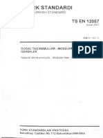 TS EN 12057-1 (G) - Doğal Taş Mamuller - Modüler Karolar - Gerekler