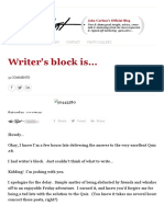 Writer's Block Is - The RANT