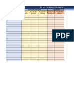 Plantilla Excel Mantenimiento Preventivo
