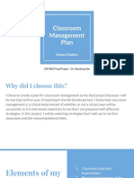 Hughes Cep 883 Final Project Classroom Management Plan