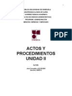 Actos y Procedimietnos Unidad Ii