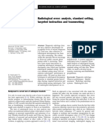 Radiological Error: Analysis, Standard Setting, Targeted Instruction and Teamworking